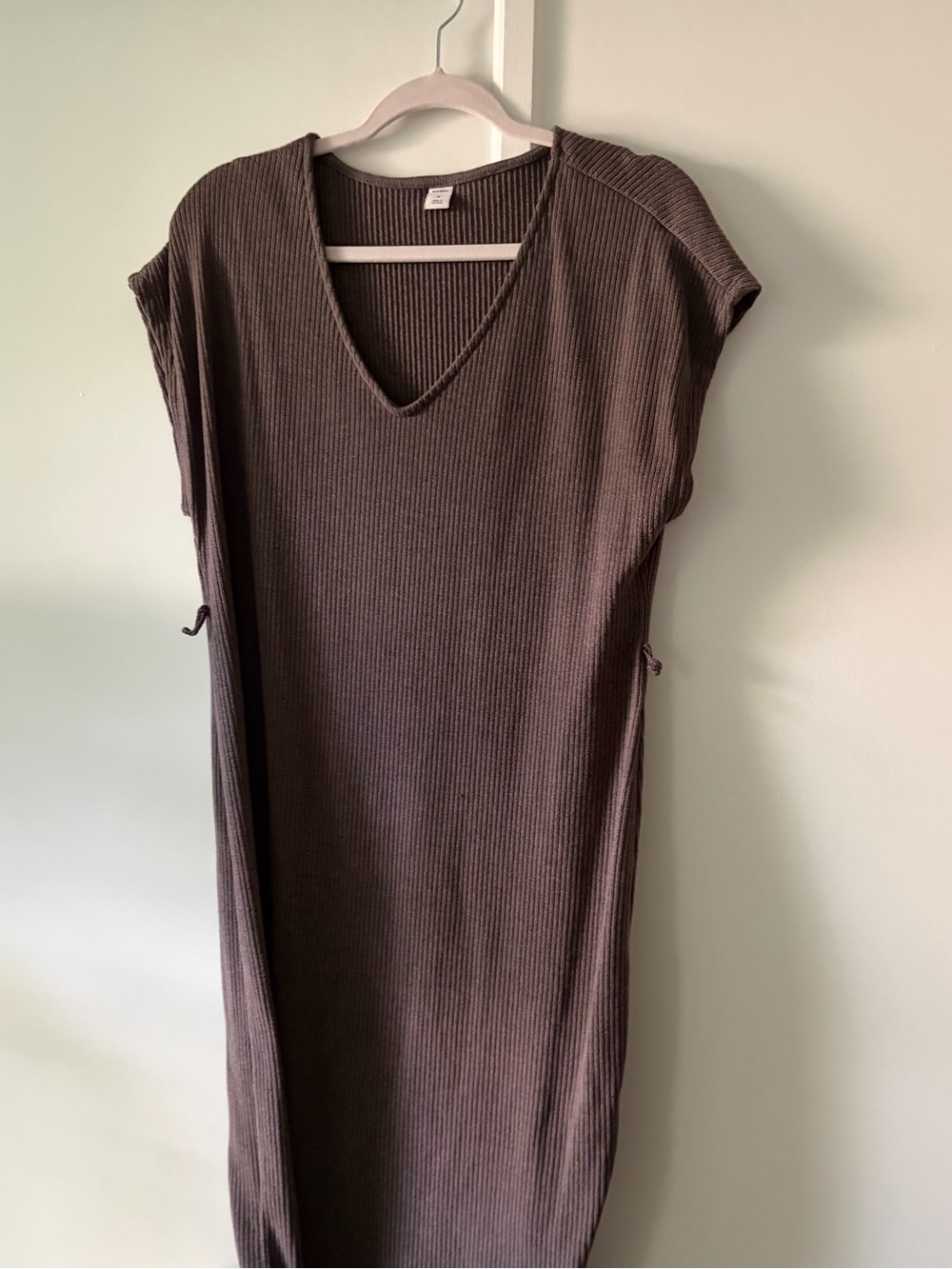 Old Navy Brown Ribbed Midi Sweater Dress